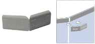 Display connector clip, can bend